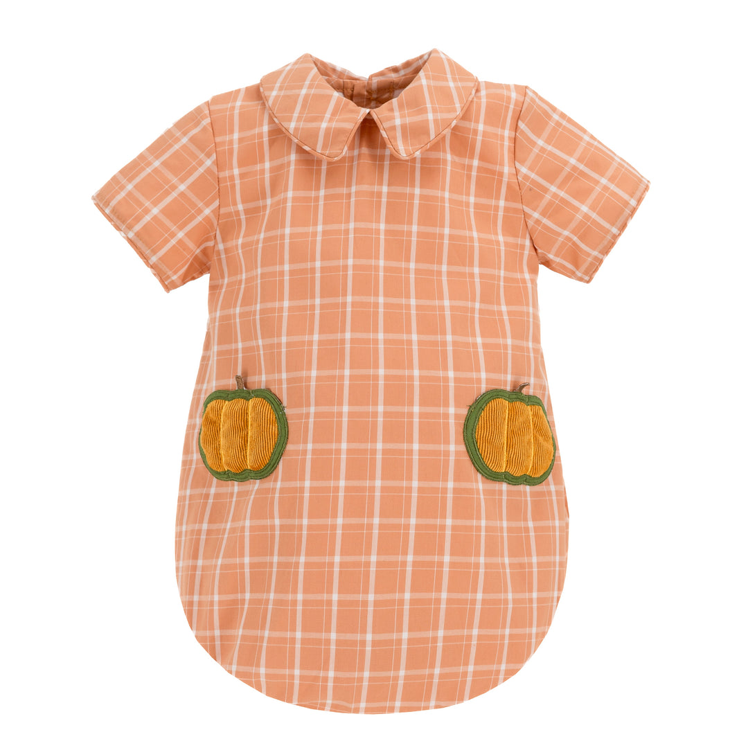 luis orange plaid pumpkin bubble on stork