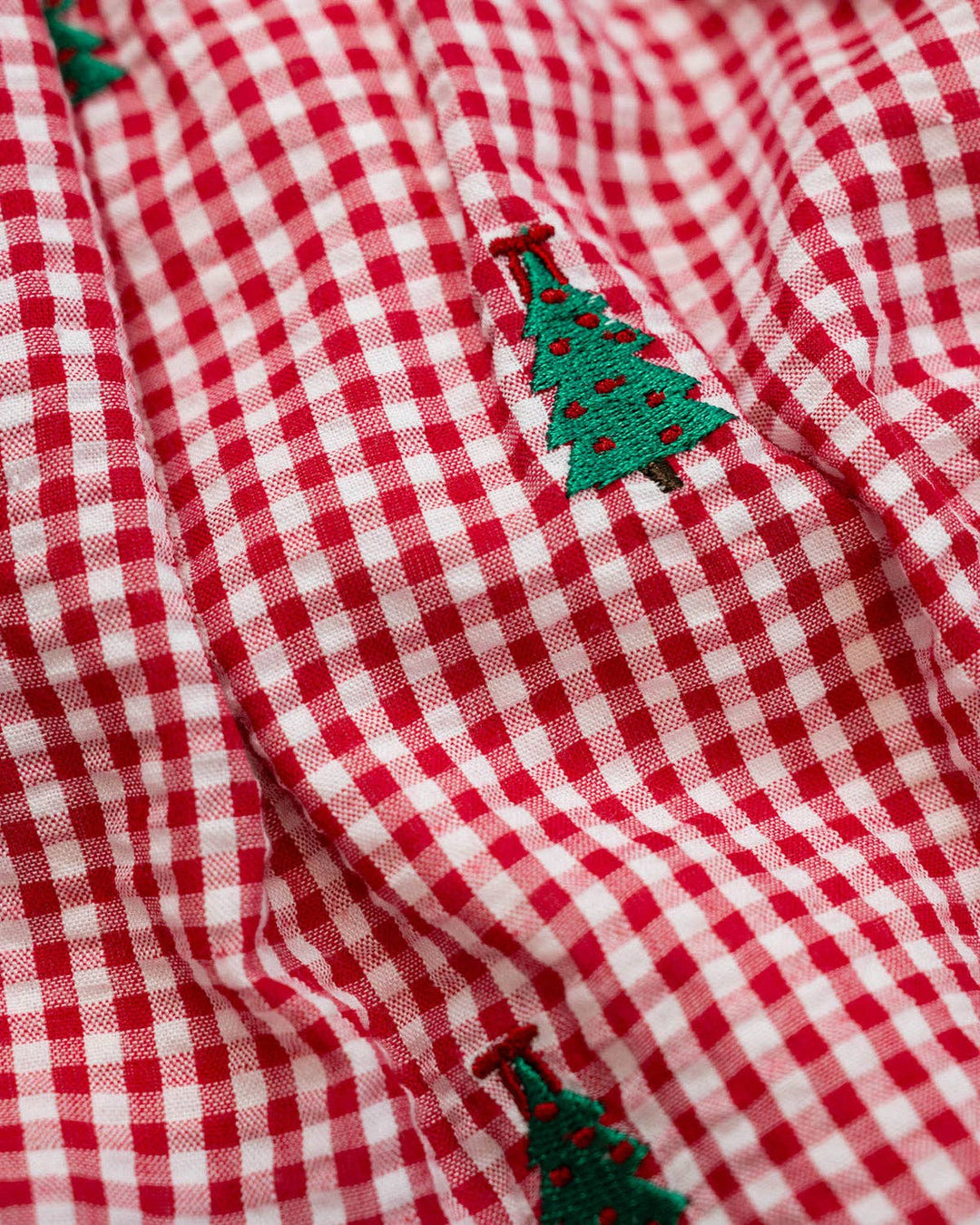 christmas trees embroidered pants