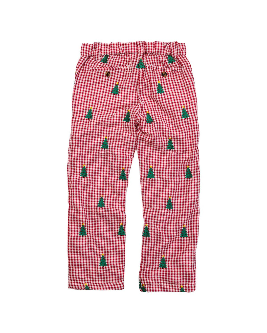 christmas trees embroidered pants