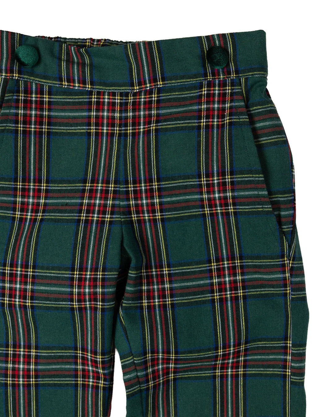 green christmas tartan pants