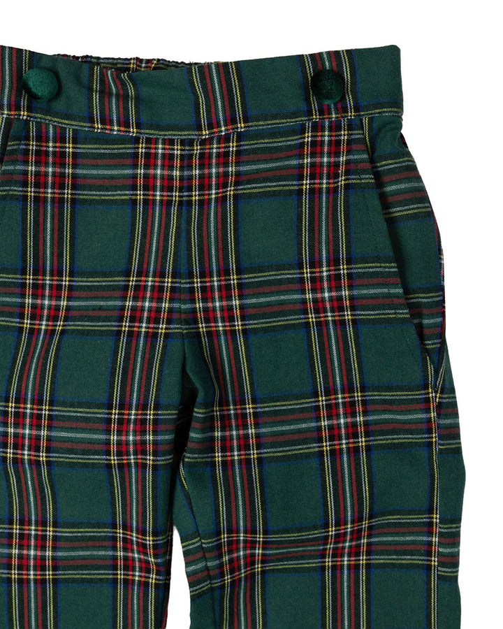 green christmas tartan pants