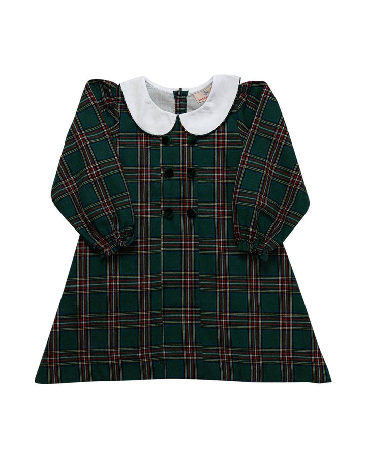 green christmas tartan dress