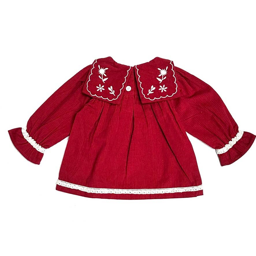 sailor collar corduroy dress