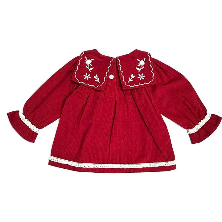 sailor collar corduroy dress