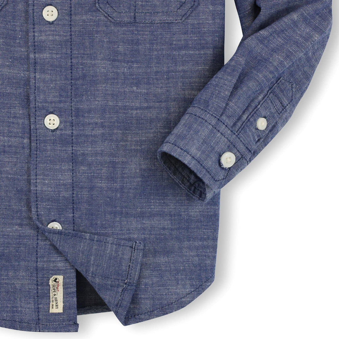 organic chambray button down shirt
