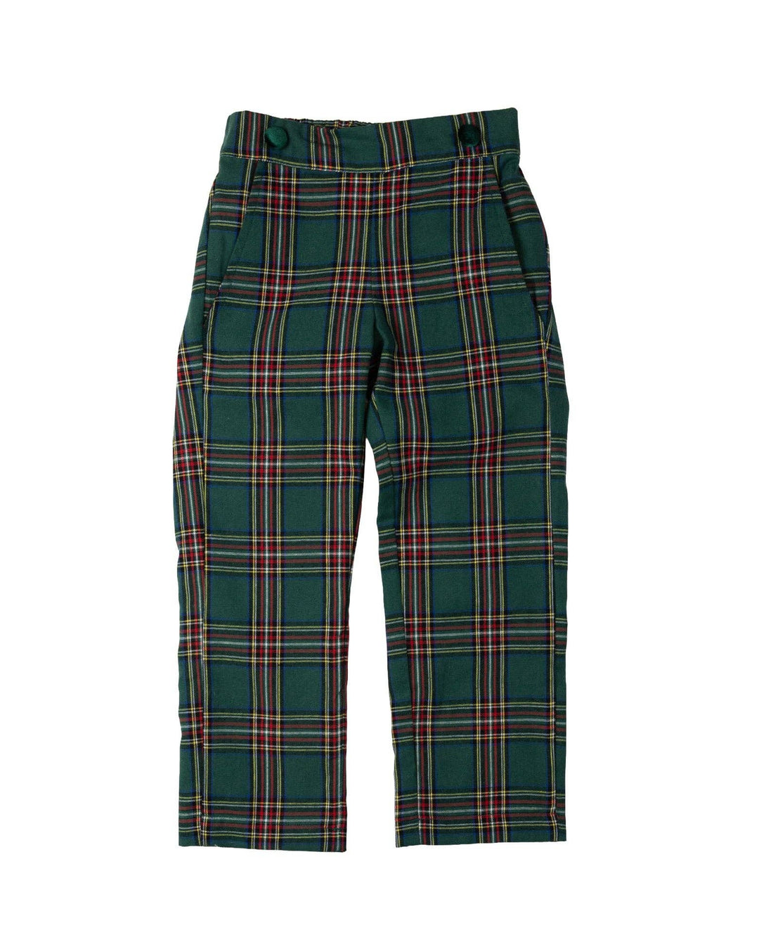 green christmas tartan pants