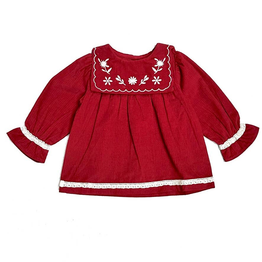 sailor collar corduroy dress