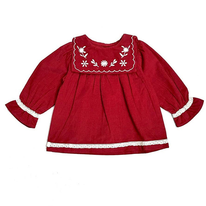 sailor collar corduroy dress
