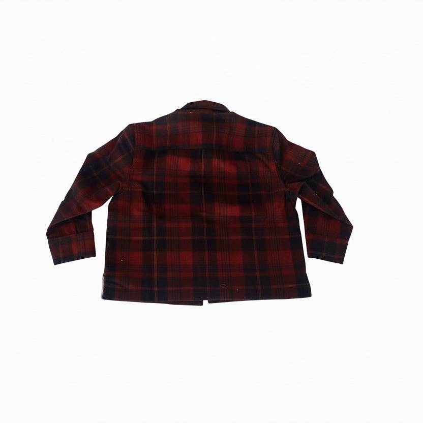 rowan red check button down shirt