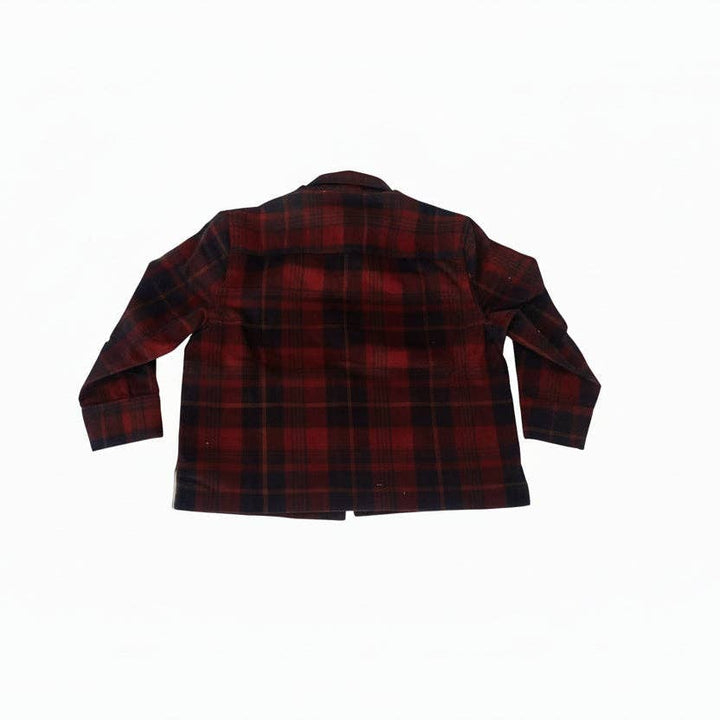 rowan red check button down shirt