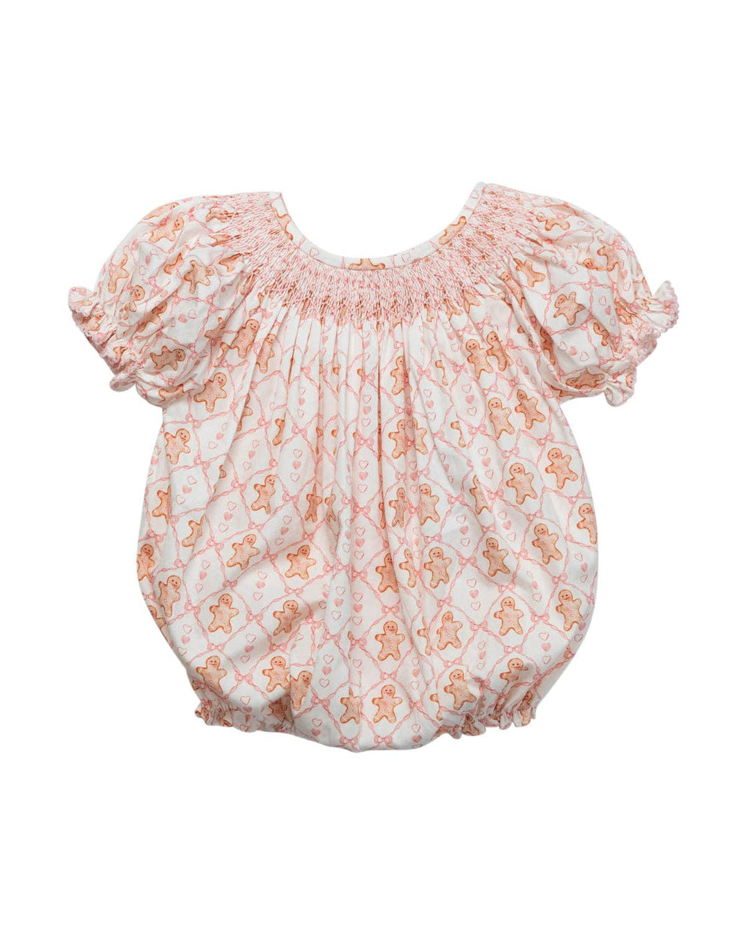 gingerbread smocked bubble