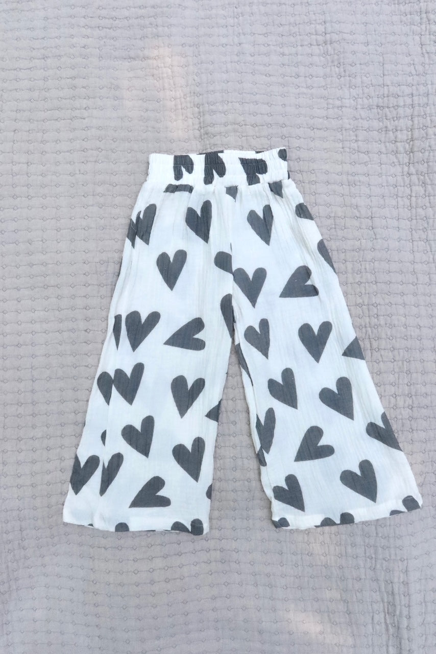 black hearts all over pant
