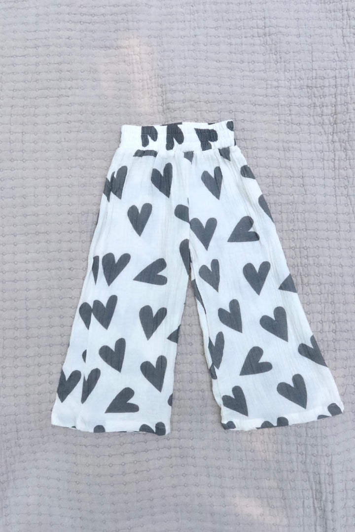 black hearts all over pant