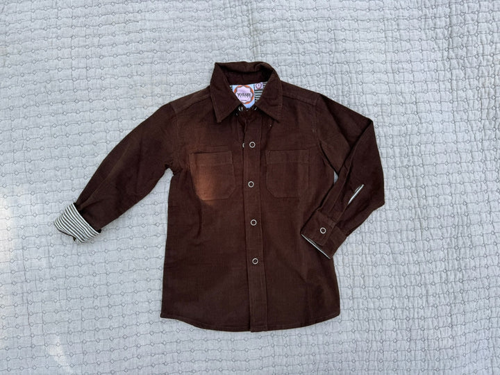 mikey corduroy button down shirt