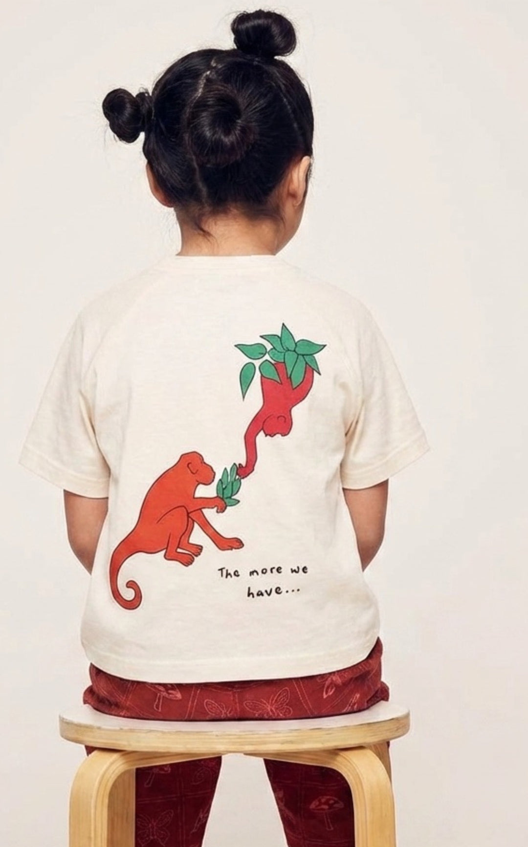 monkeys tee - cream