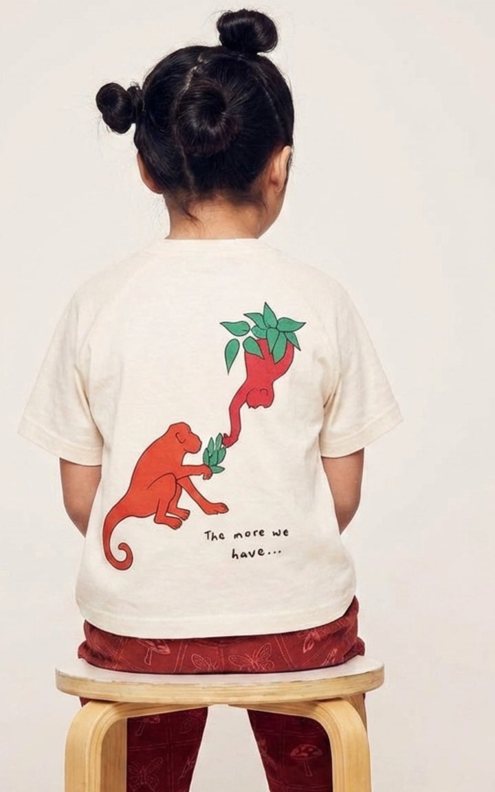 monkeys tee - cream