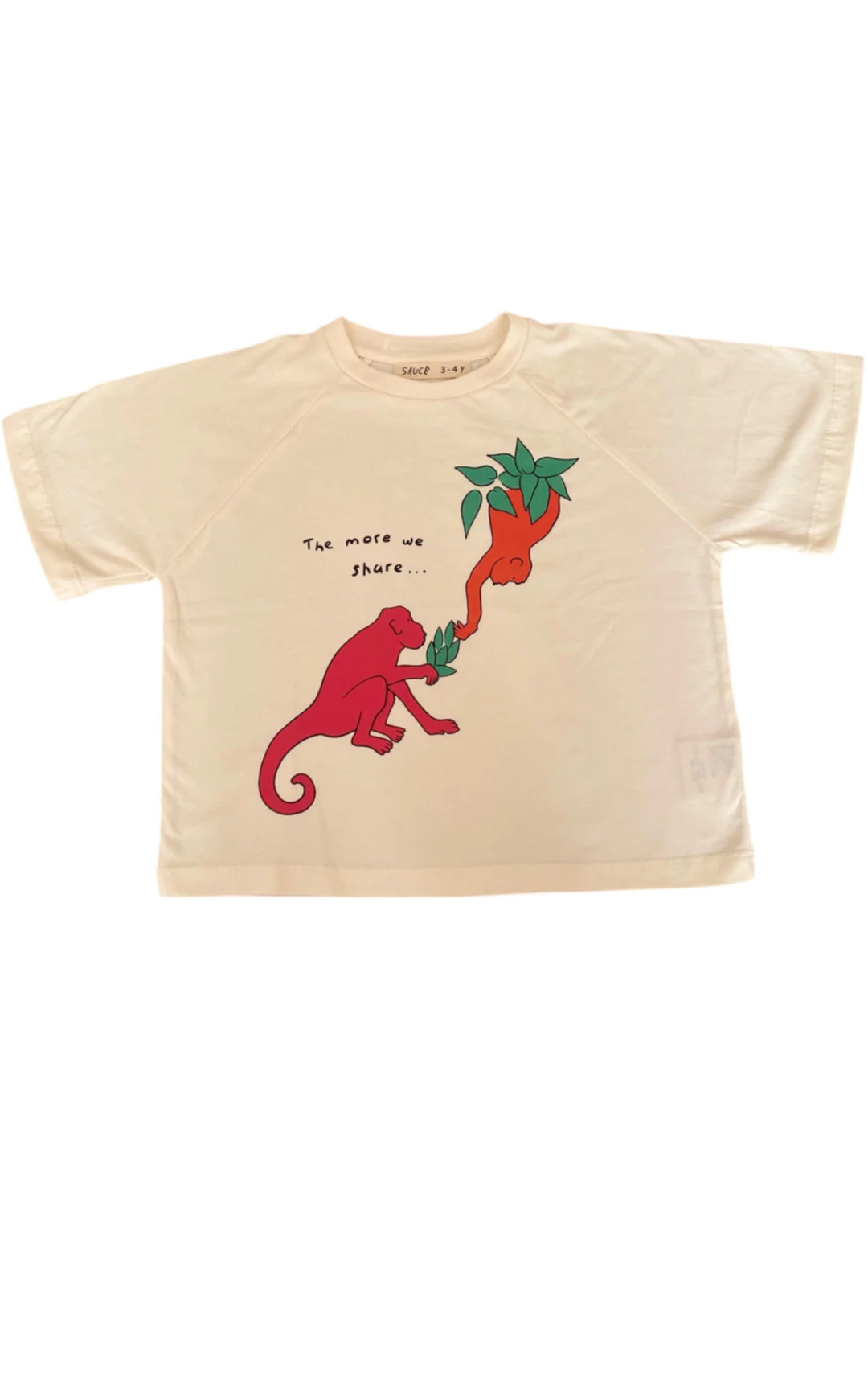 monkeys tee - cream