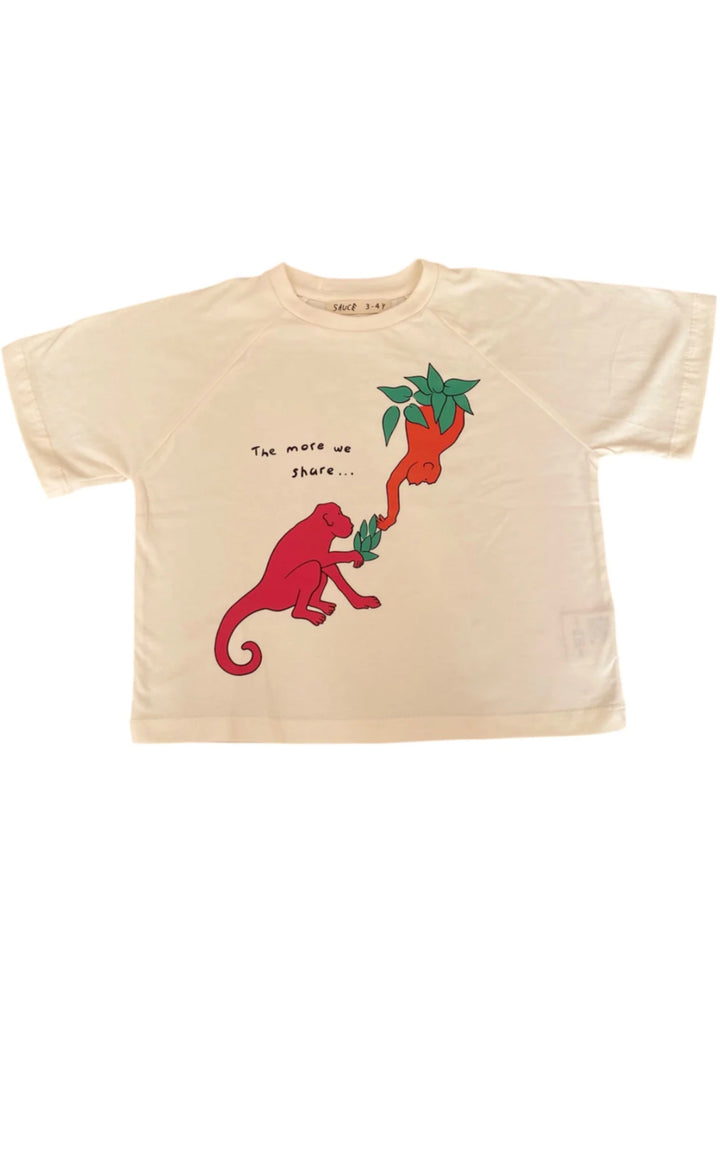 monkeys tee - cream