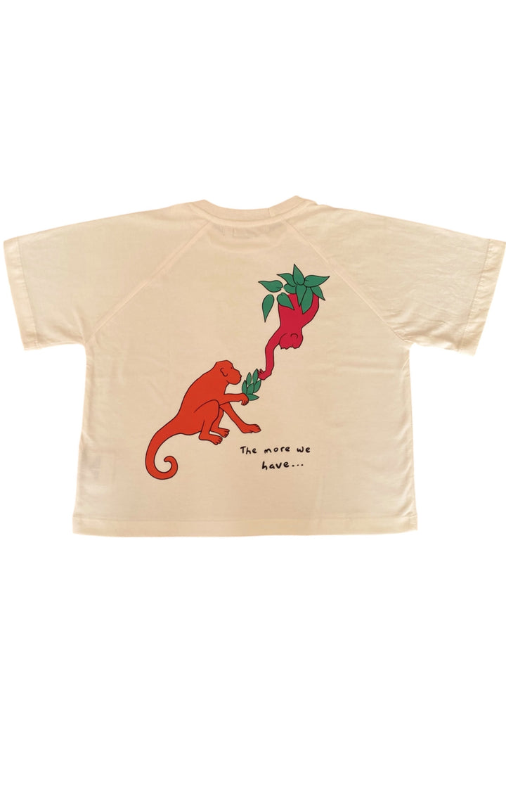 monkeys tee - cream