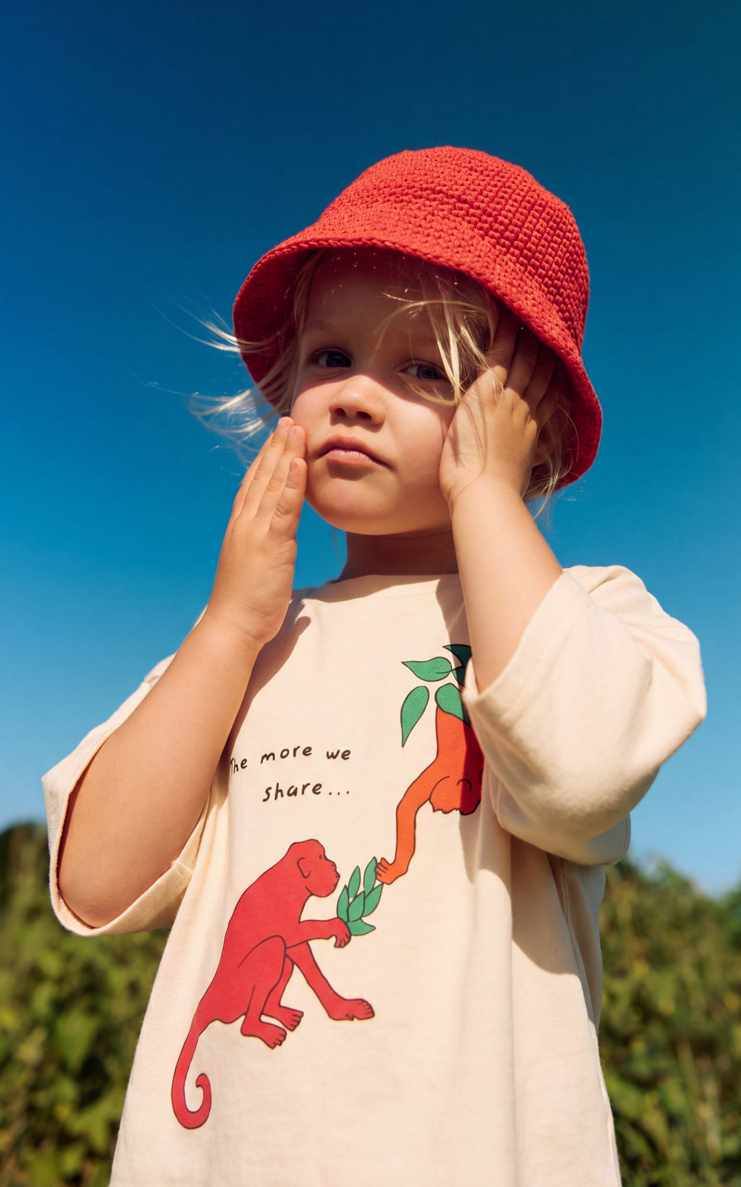 monkeys tee - cream