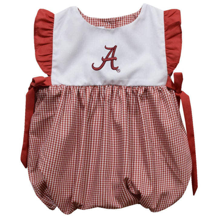 alabama crimson tide embroidered red gingham bubble