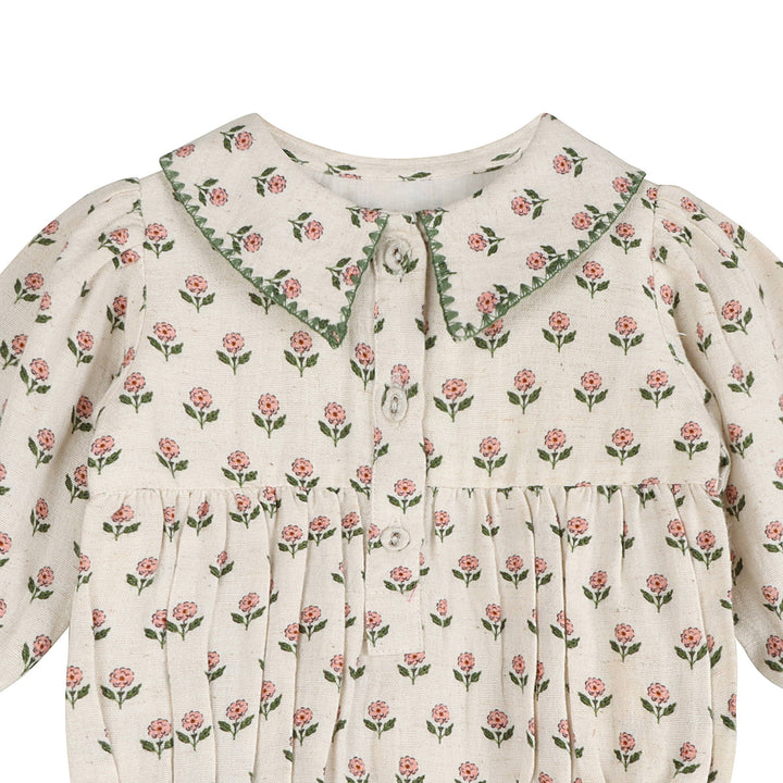 rosamund block print romper &amp; headband