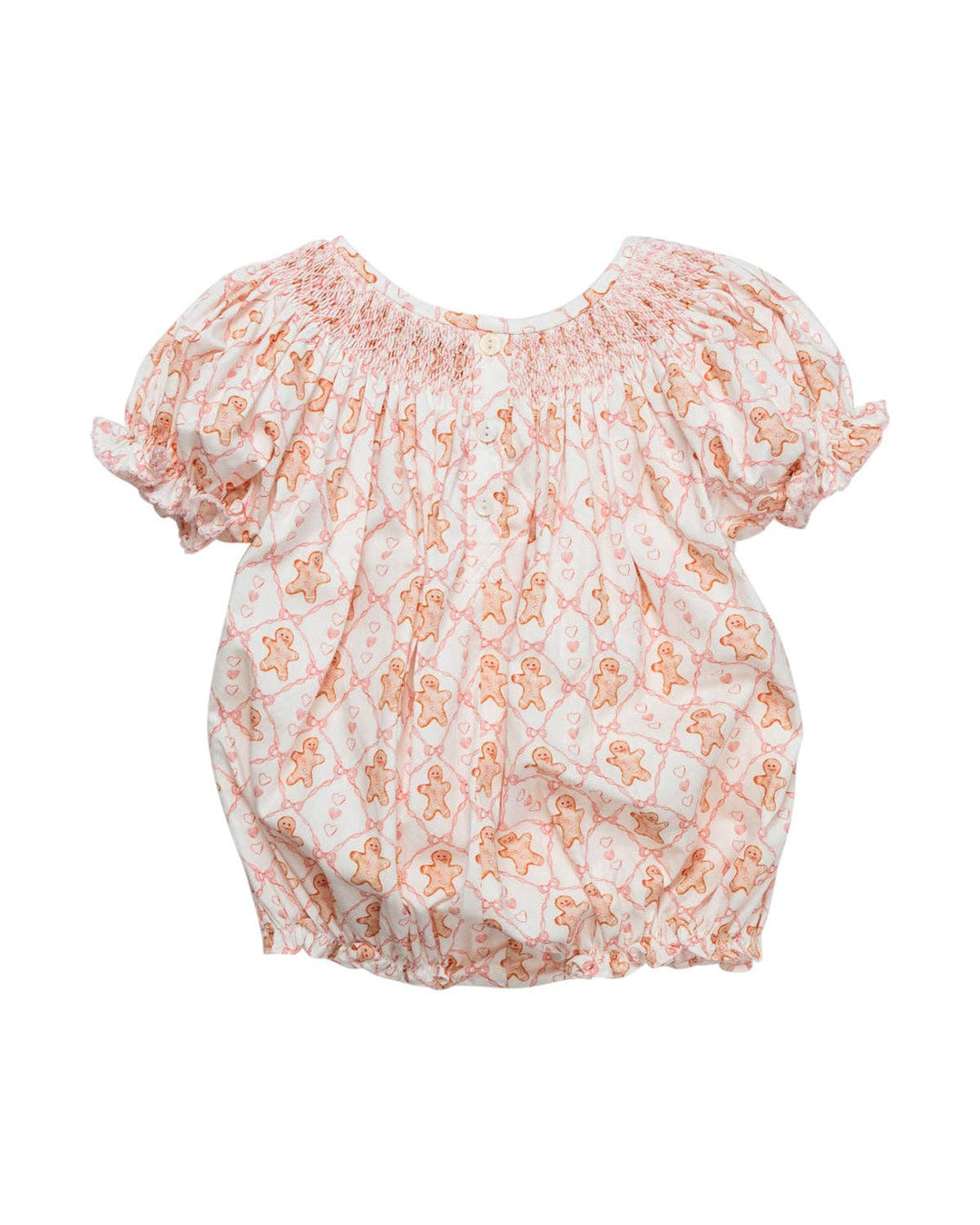 gingerbread smocked bubble
