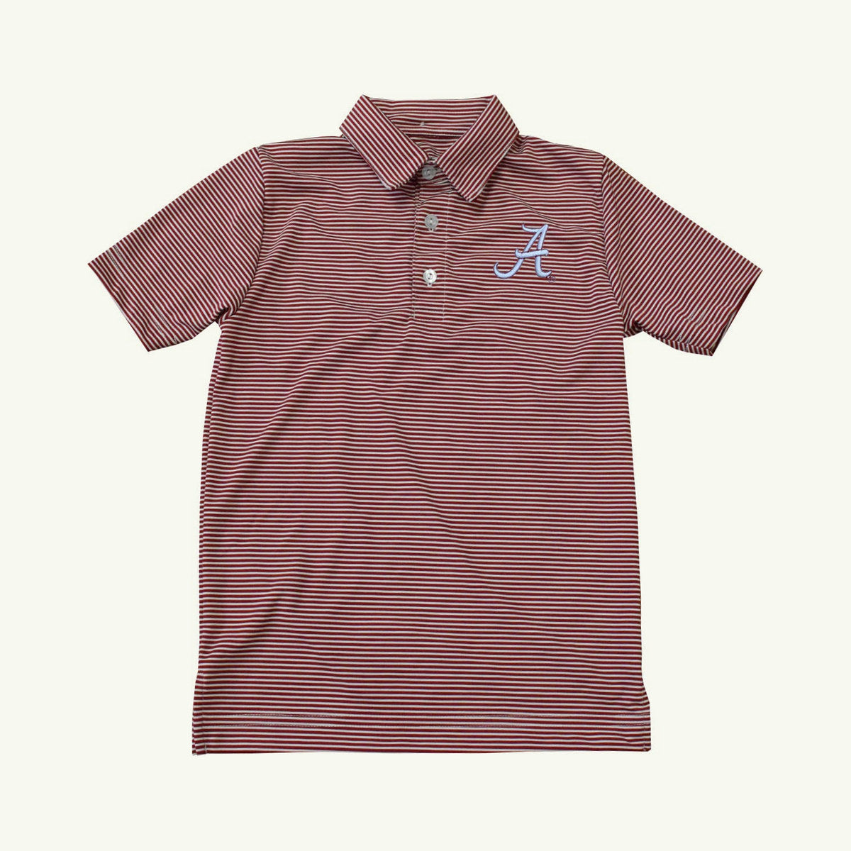alabama crimson tide embroidered striped polo shirt on stork