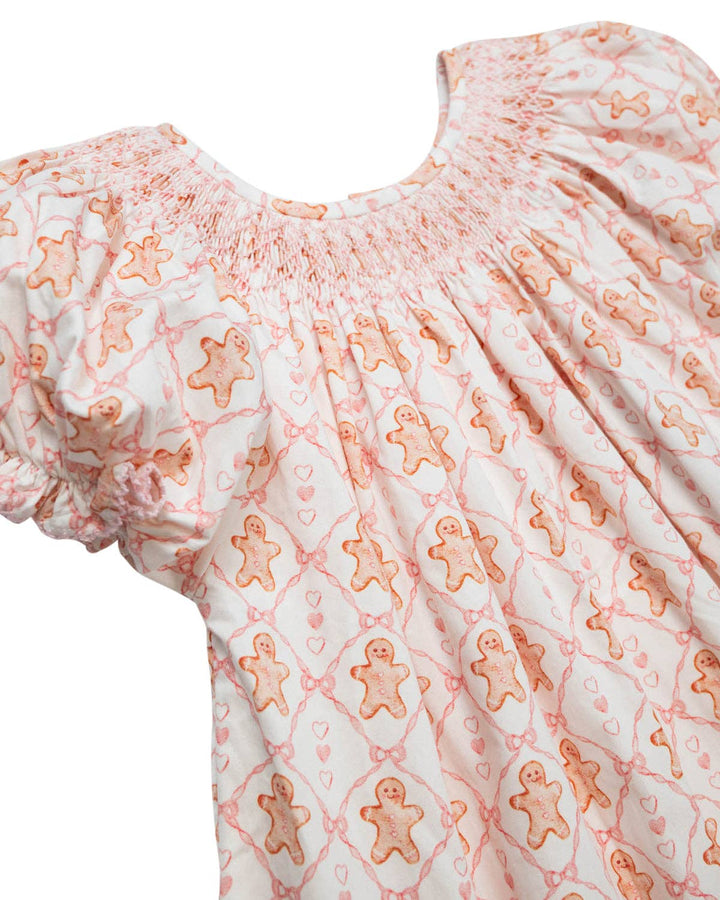 gingerbread smocked dress