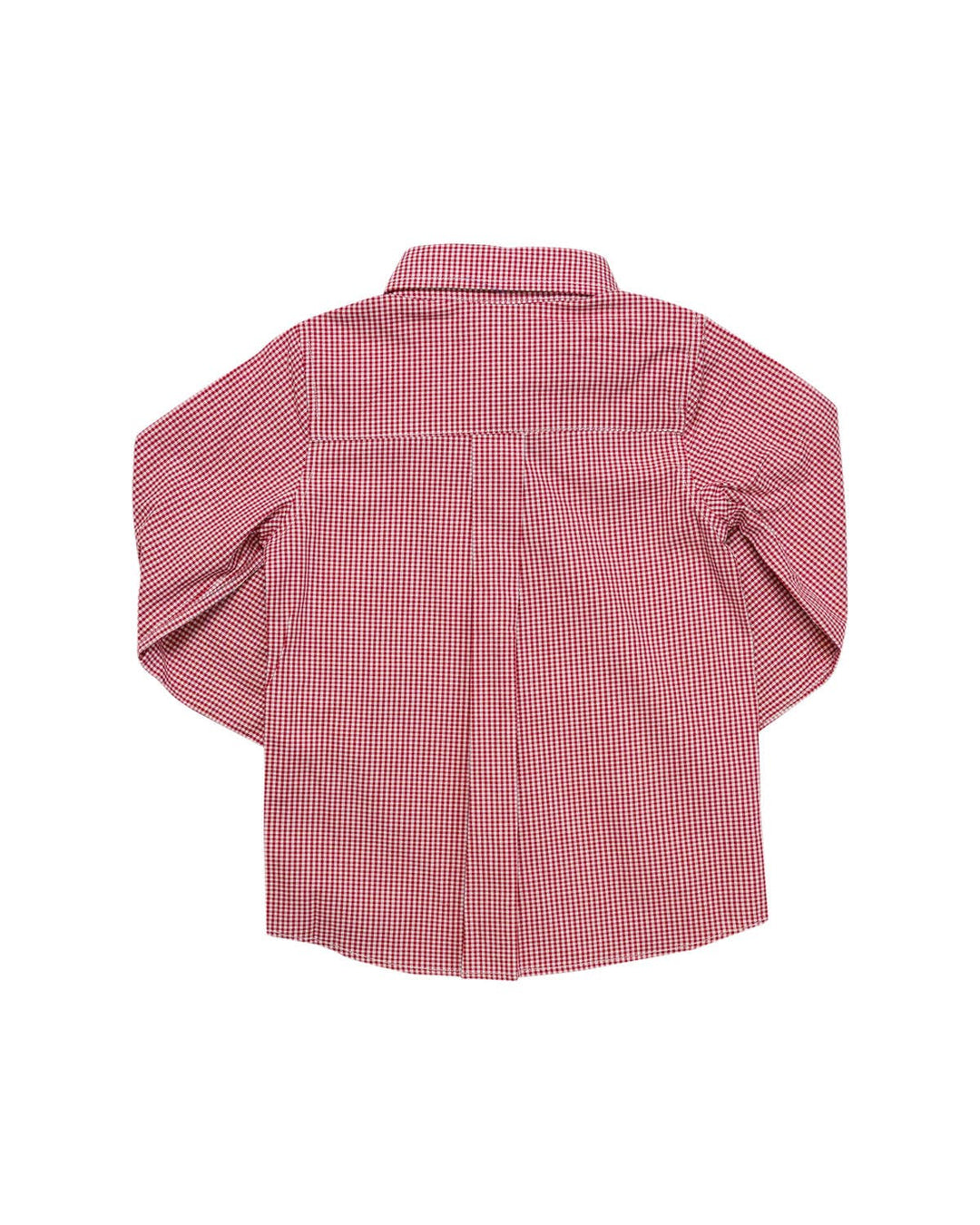 red gingham button down
