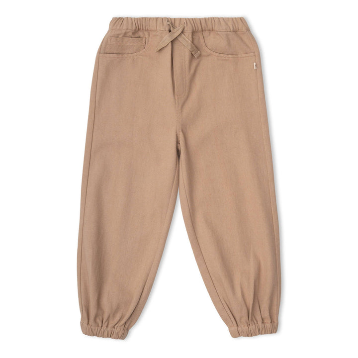 organic twill jogger pants - taupe