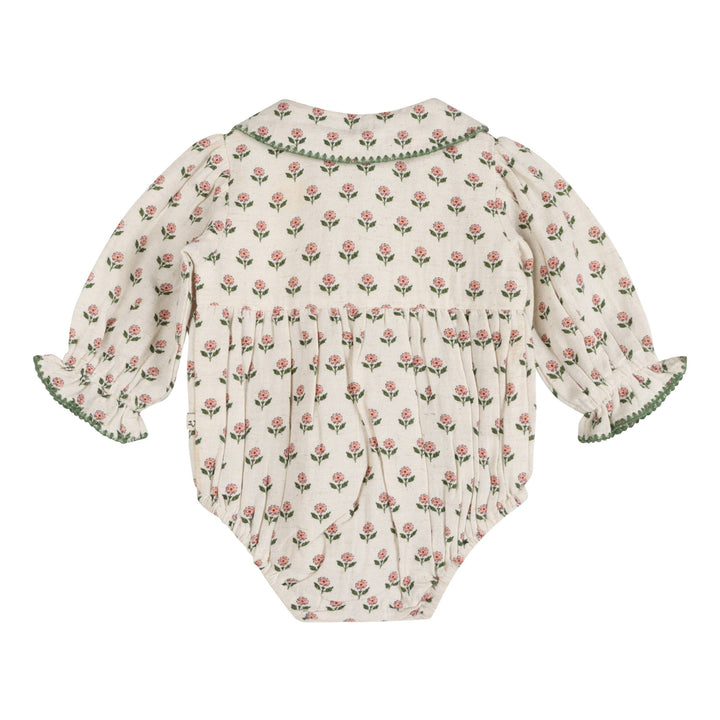 rosamund block print romper &amp; headband