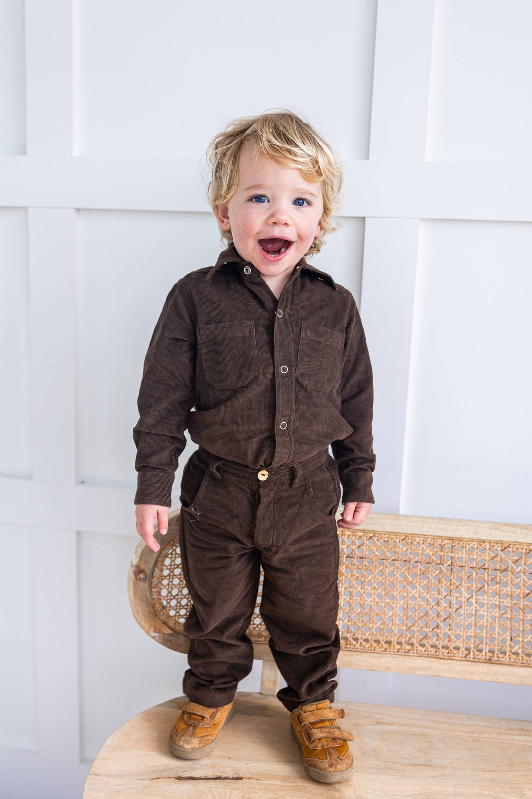 mikey corduroy button down shirt