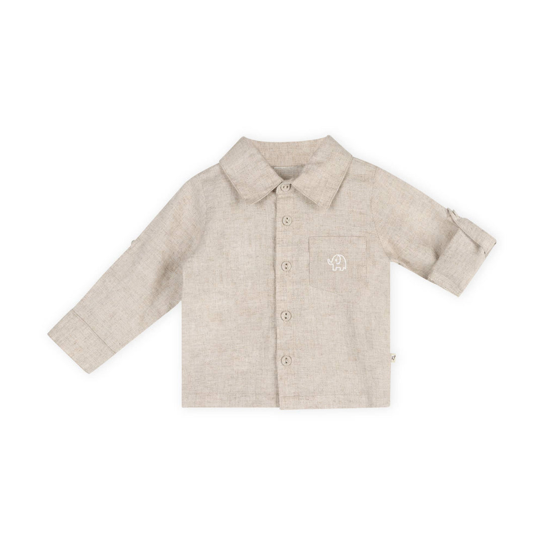 oscar linen elephant shirt
