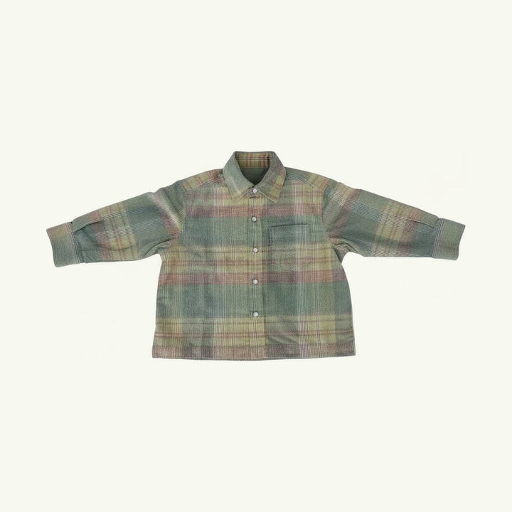 coley blue check button down shirt on stork