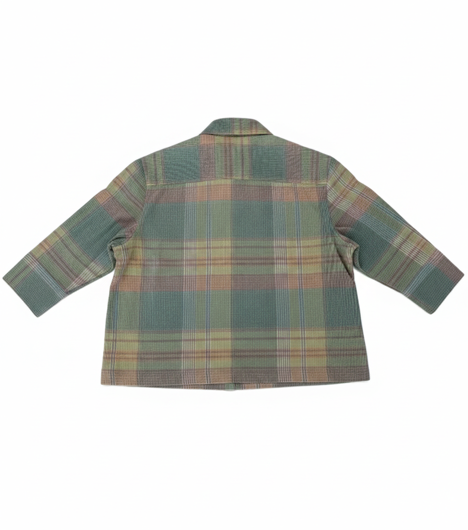 coley blue check button down shirt