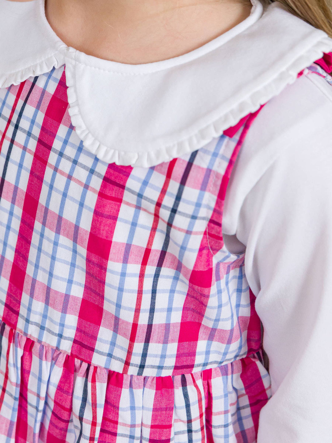 white ruffle peter pan collar long sleeve knit top