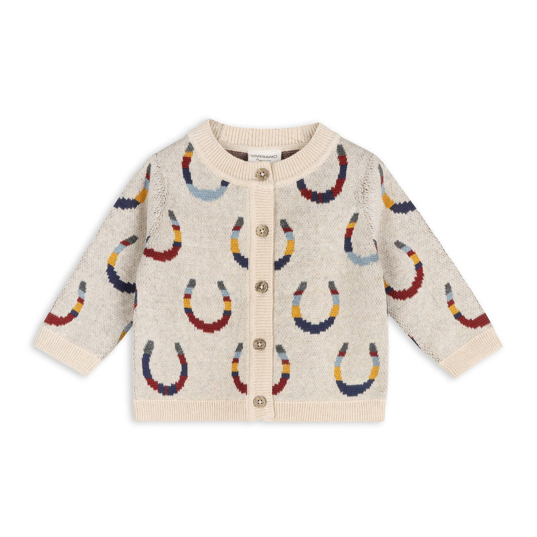 horseshoe jacquard cardigan