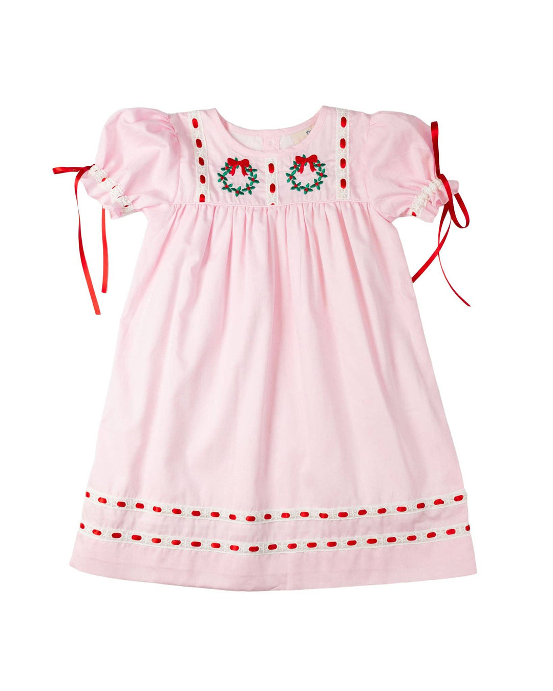 wreath with bows heirloom dress