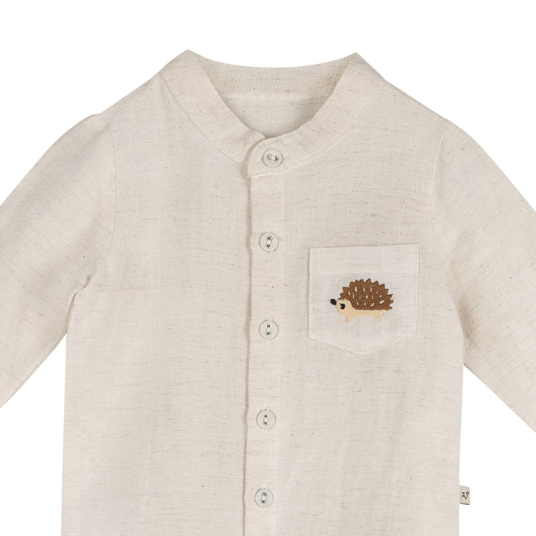 felix hedgehog embroidered shirt