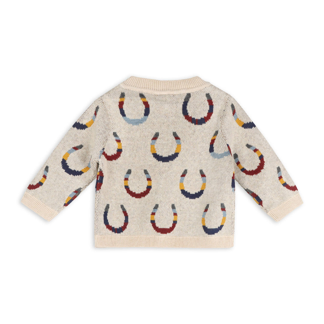 horseshoe jacquard cardigan
