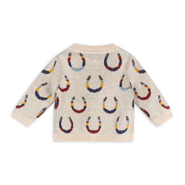 horseshoe jacquard cardigan