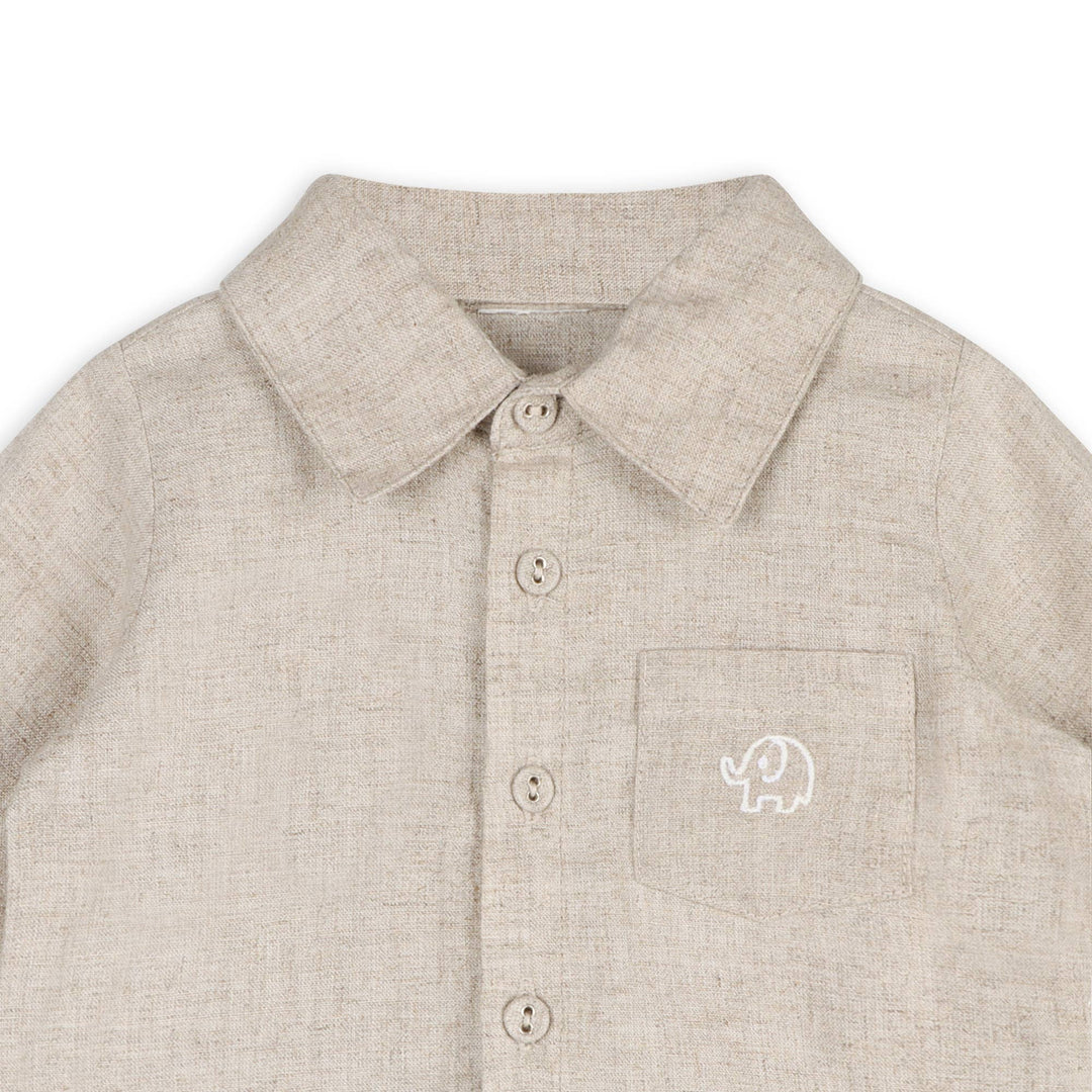 oscar linen elephant shirt