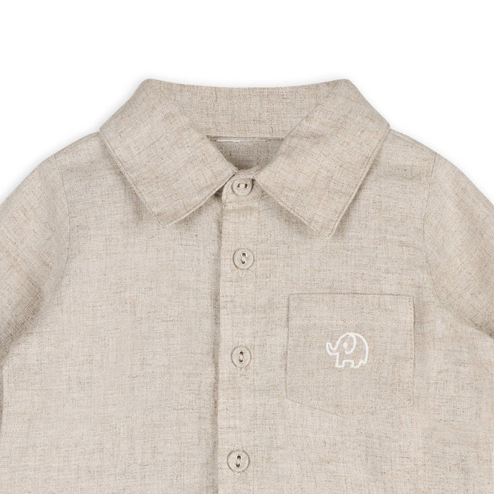 oscar linen elephant shirt