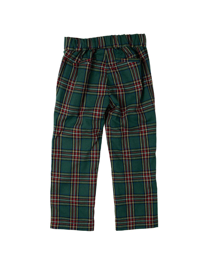 green christmas tartan pants