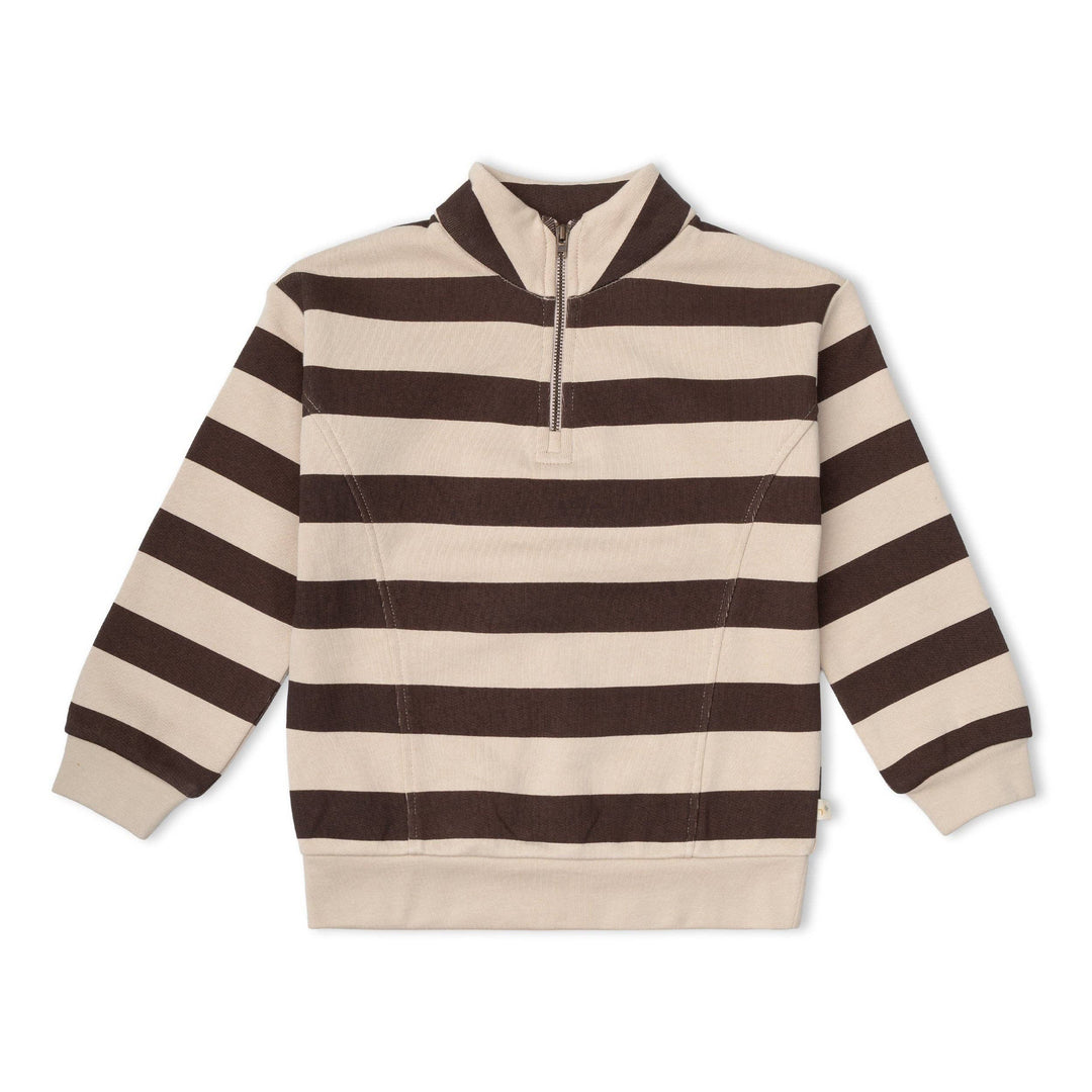 organic fleece half zip pullover