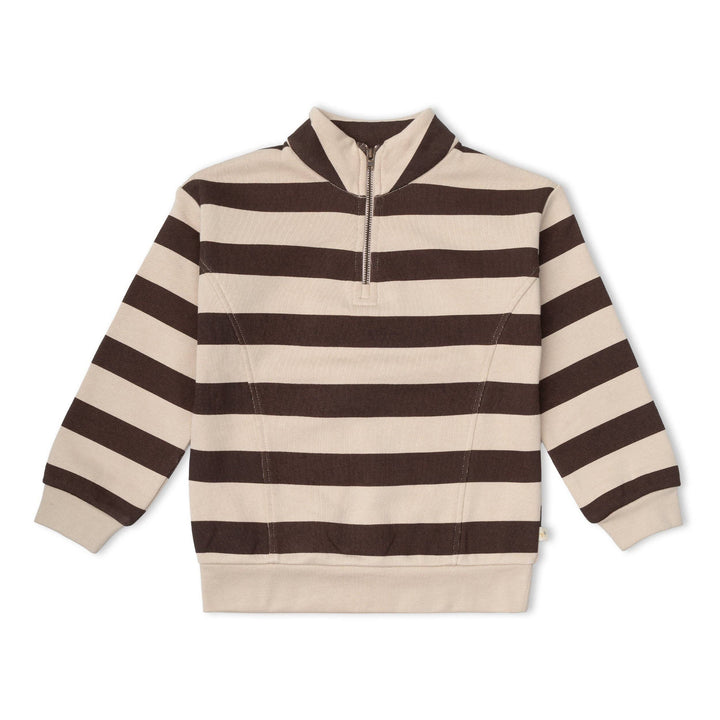 organic fleece half zip pullover