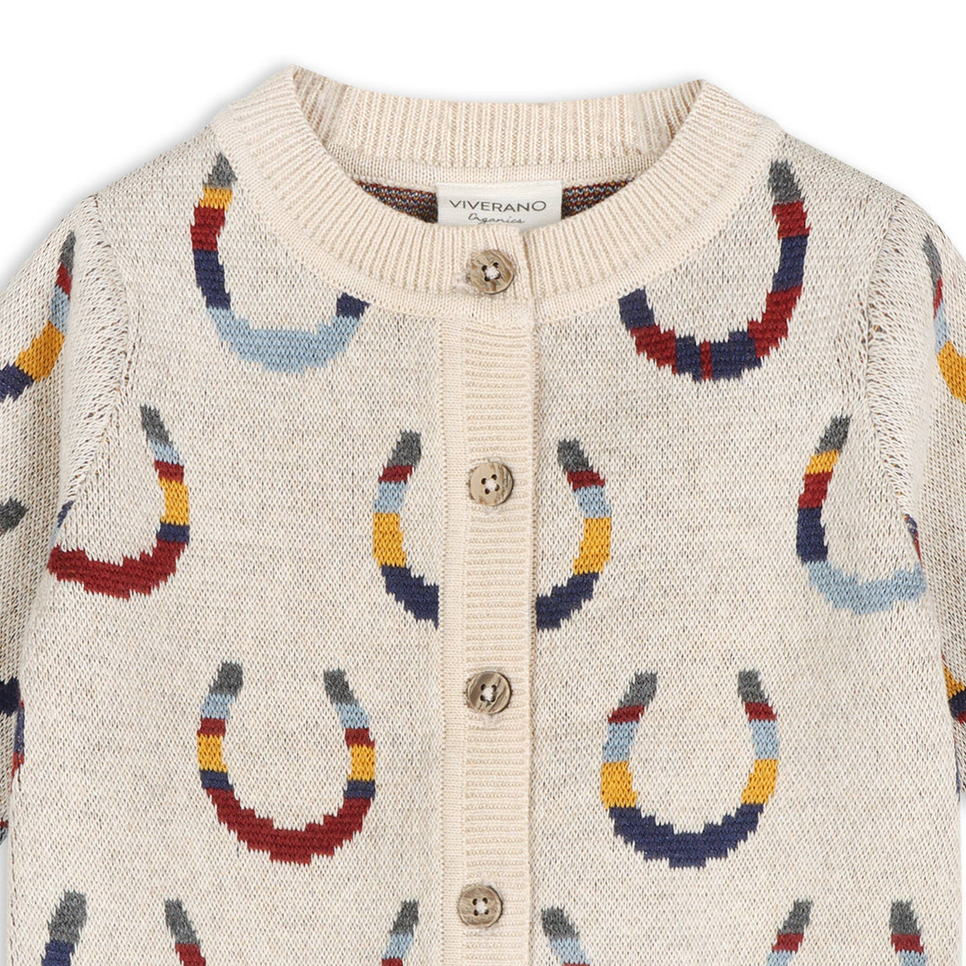 horseshoe jacquard cardigan