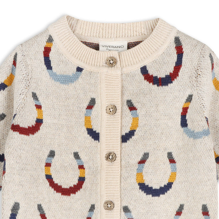horseshoe jacquard cardigan