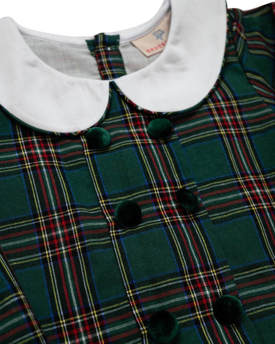 green christmas tartan dress